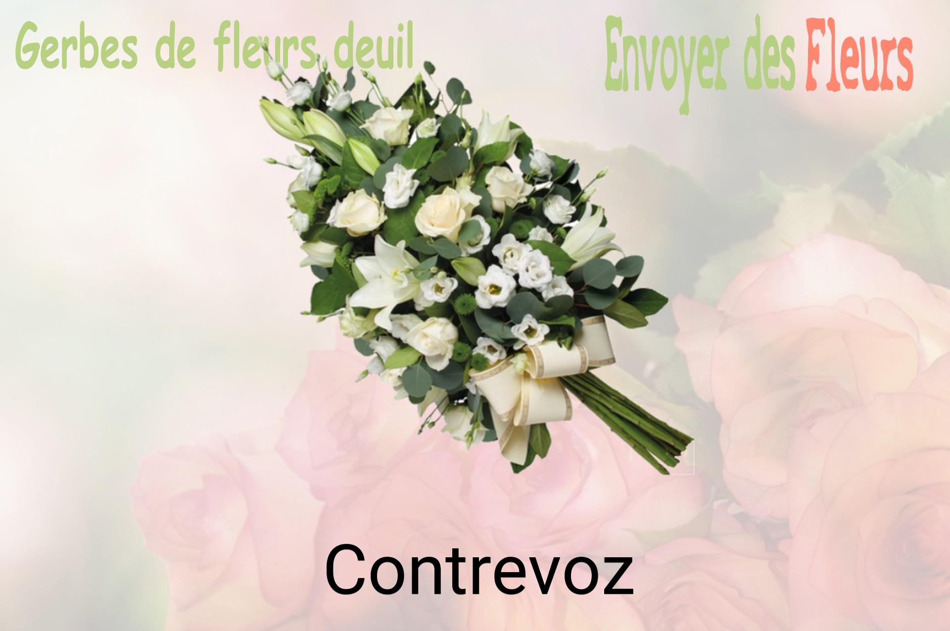 Gerbe de fleurs de deuil livrée à Contrevoz